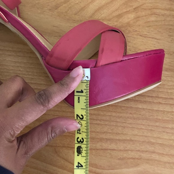Colin Stuart Platform Sandals, Pink/Red, Size 8.5 - Picture 8 of 8